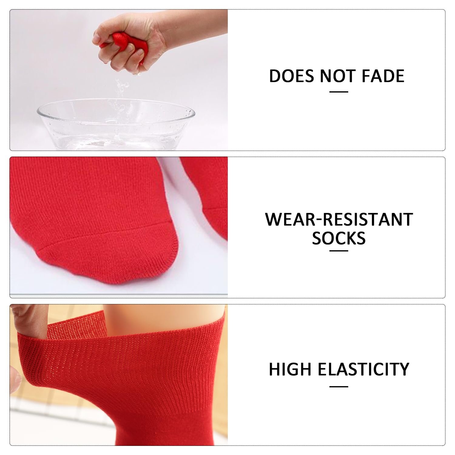 6 пар женских носков с широкой резинкой, бесшовные носки со свободной резинкой, диабетические носки, компрессионные носки с широким голенищем, носки для улучшения кровообращения ног при отеках, черный цвет, фото №4