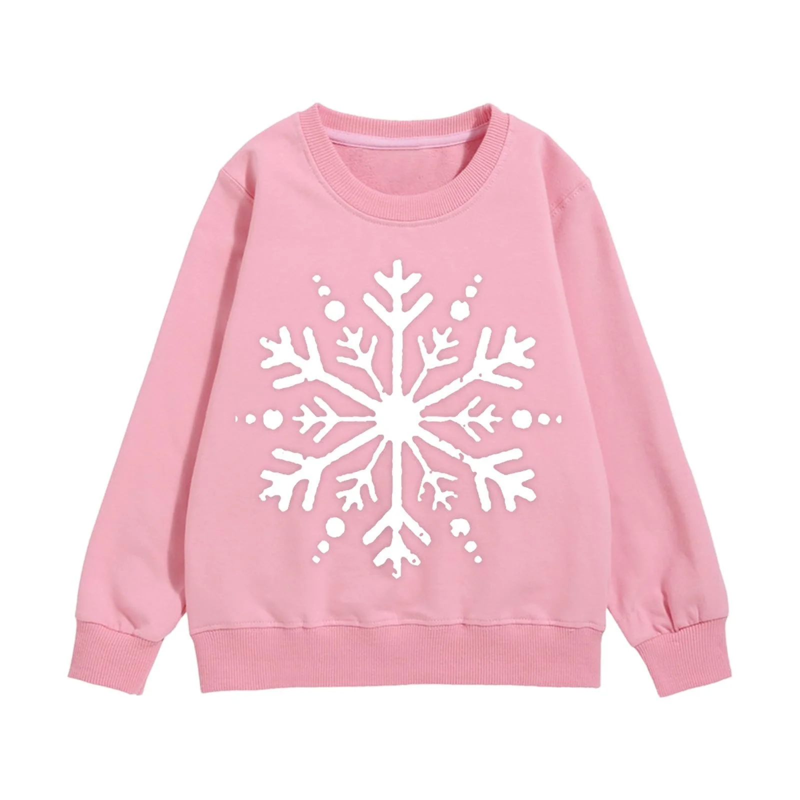 Пуловер Різдвяний світшот з принтом сніжинок, фото №1