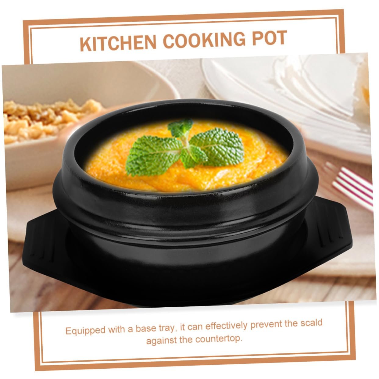 Горщик для запікання Керамічний з підставкою у корейському стилі Жаростійкий, фото №8 Горщик для запікання Керамічний з підставкою у корейському стилі Жаростійкий, фото №8