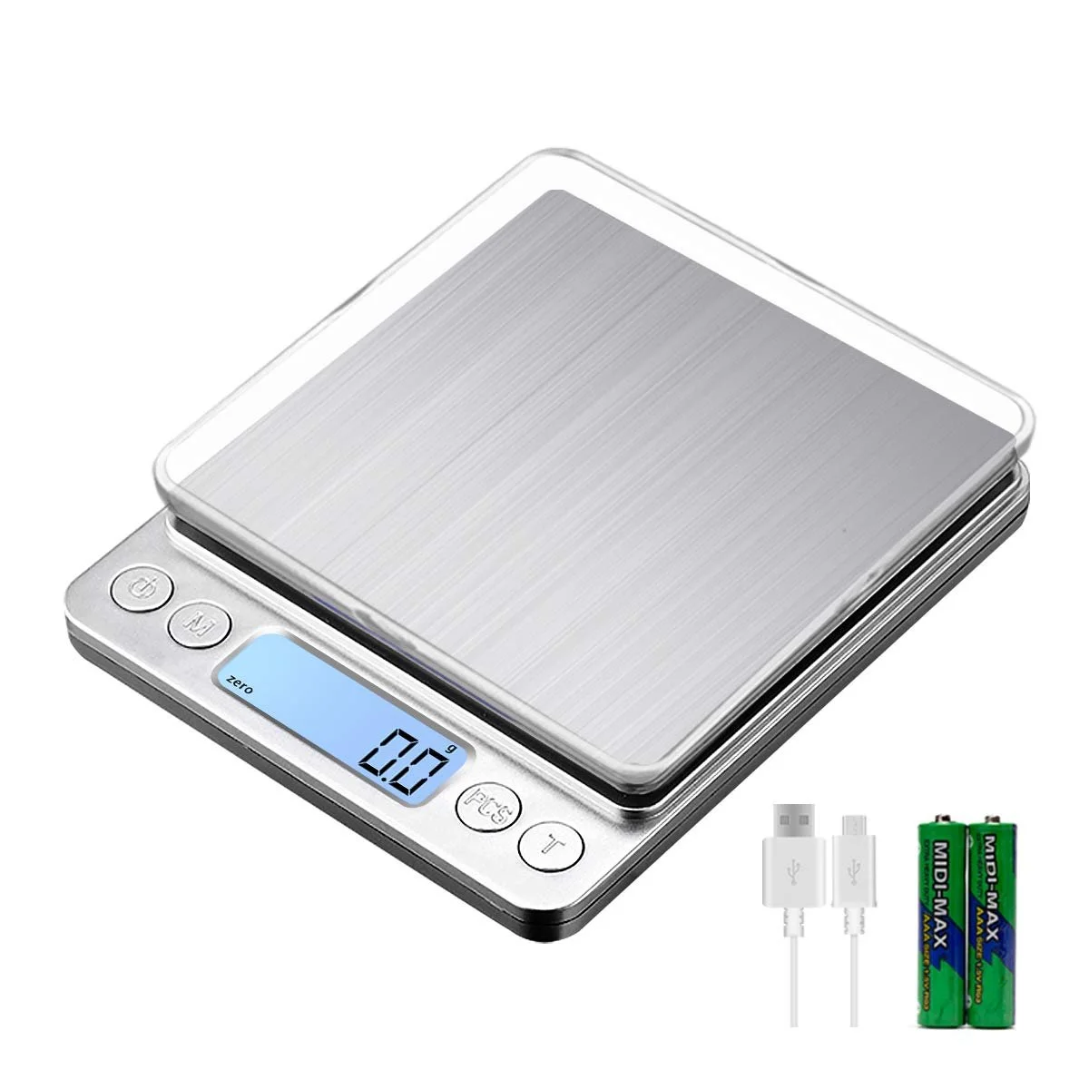 Цифрові кухонні ваги USB Charging 3 кг / 0.1 г High Precision Stainless Steel, фото №1 Цифрові кухонні ваги USB Charging 3 кг / 0.1 г High Precision Stainless Steel, фото №1