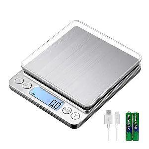Купити Цифрові кухонні ваги USB Charging 3 кг / 0.1 г High Precision Stainless Steel - Фото 1 Цифрові кухонні ваги USB Charging 3 кг / 0.1 г High Precision Stainless Steel - Фото 1