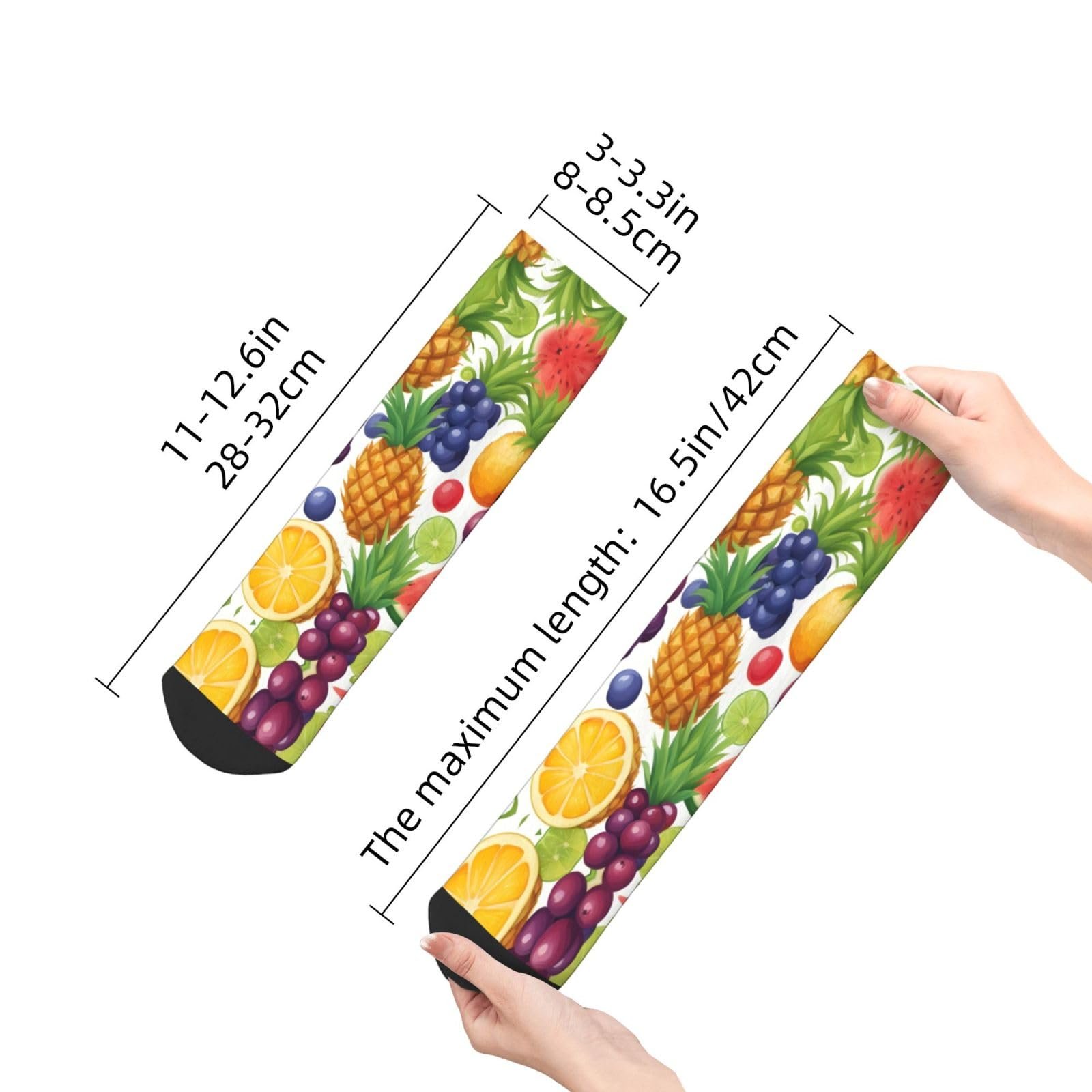 Носки SSIMOO Фрукты Ананас Ягоды Арбуз Виноград Апельсин, фото №5