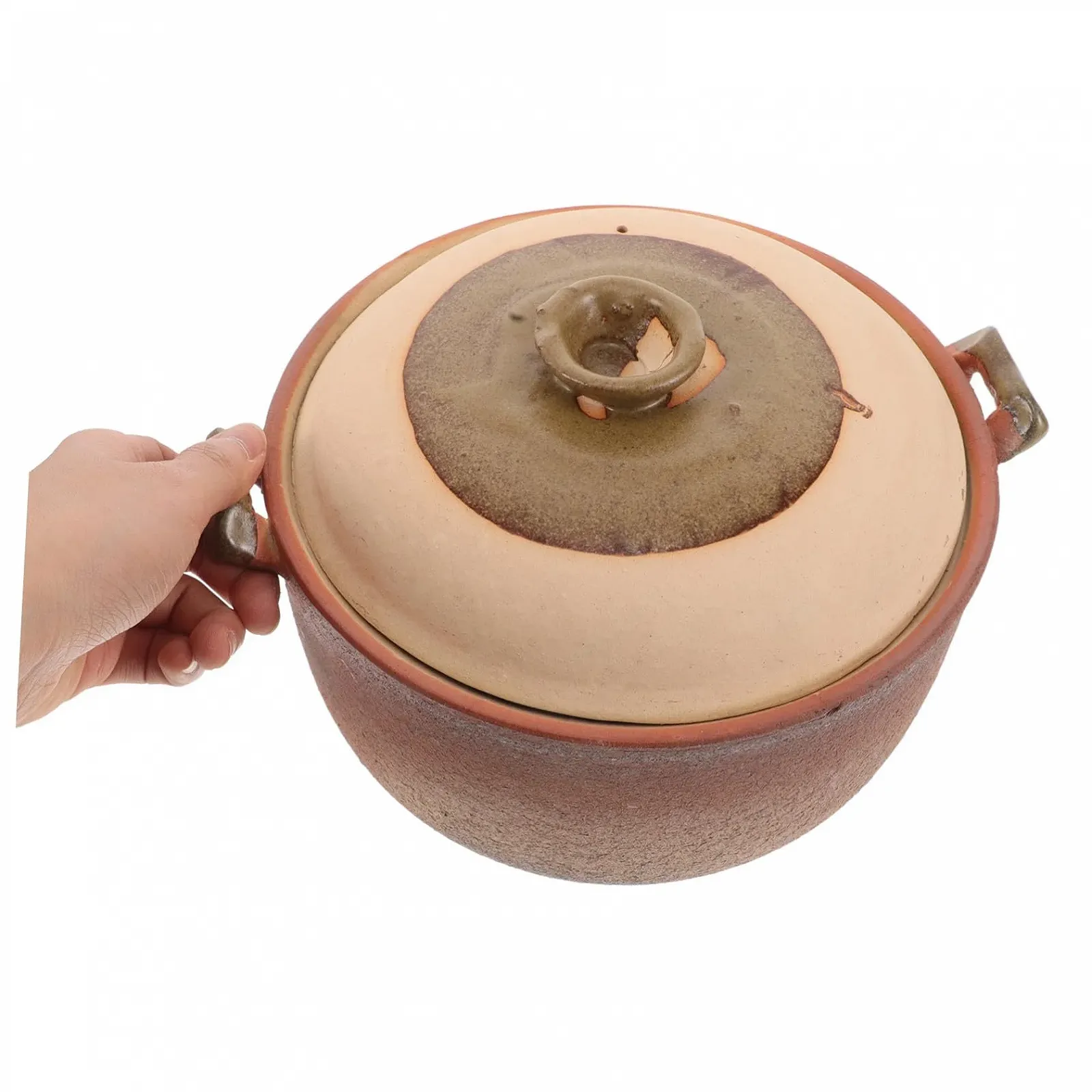 Горщик Теракотовий Керамічний з кришкою та ручкою Жаростійкий для плити та духовки, фото №4