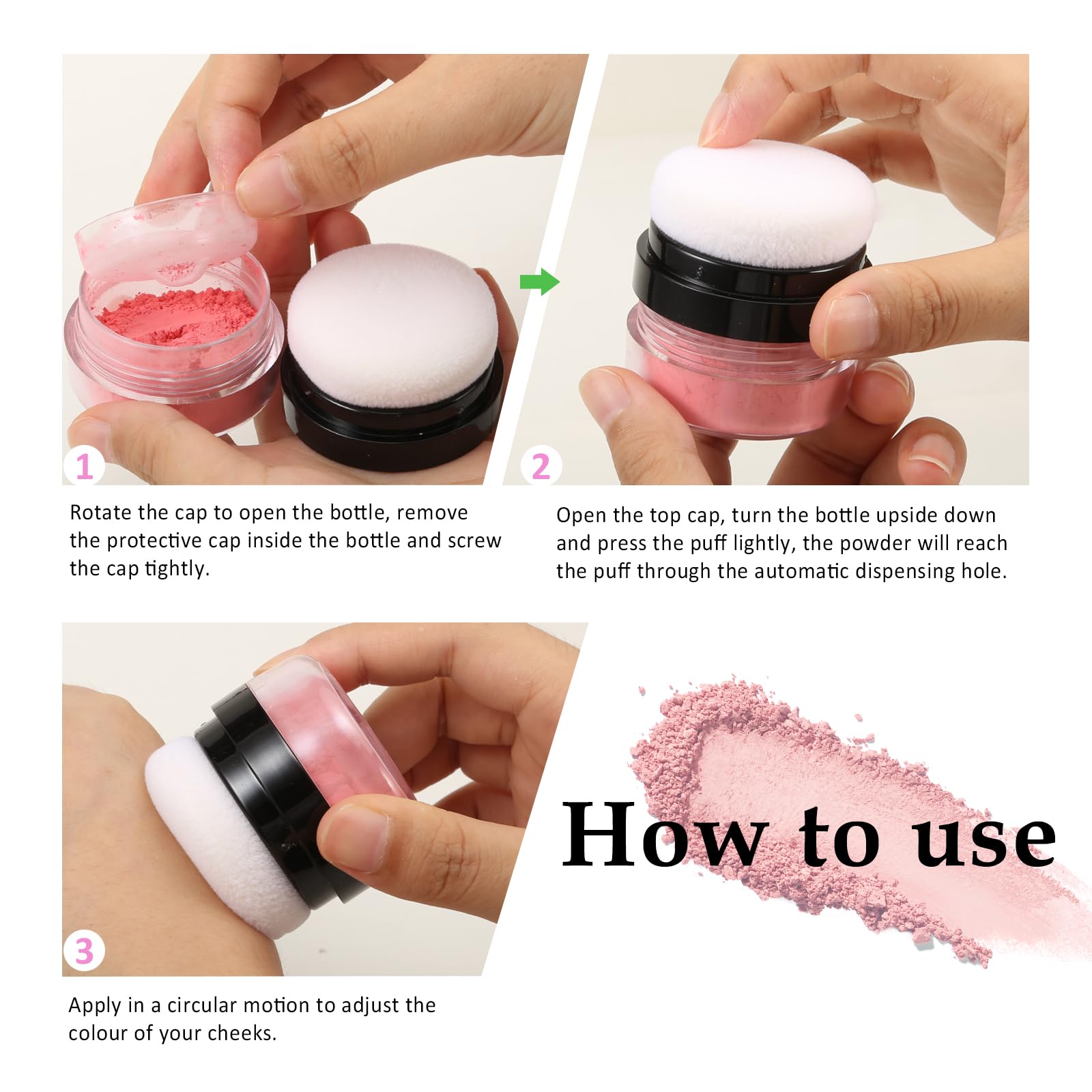 Пудра-рум'яна Apooliy Matte Air Cushion з м'якою текстурою, натуральна, з губкою-грибком та дзеркальцем, фото №5