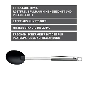 Ложка для сервірування Silit Classic Line велика 33 см, полірована нержавіюча сталь, пластик synthetic.ua - Фото 1