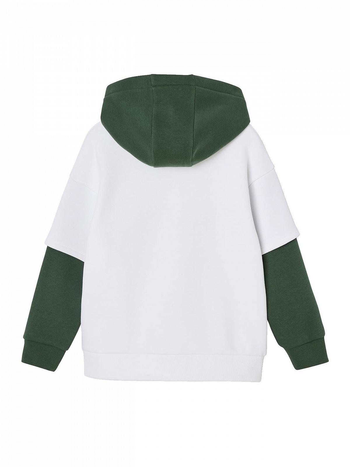 Толстовка з капюшоном для хлопчиків Vertbaudet з багатошаровим ефектом і переробленим поліестером, фото №2