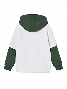Толстовка с капюшоном для мальчиков Vertbaudet с многослойным эффектом и переработанным полиэстером synthetic.ua - Фото 1