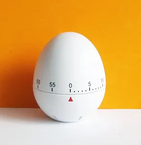 Таймер кухонный 60 минут Egg Timer 88 в форме яйца Белый - Фото 1