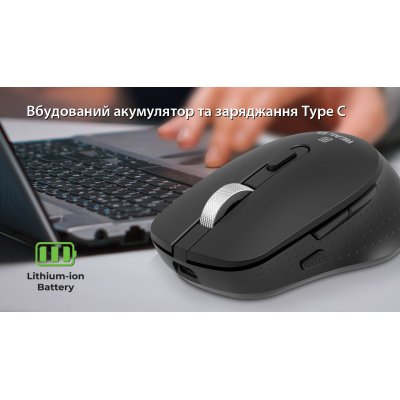 Мышка REAL-EL RM-380W Wireless Black (EL123200057), фото №11 Мышка REAL-EL RM-380W Wireless Black (EL123200057), фото №11