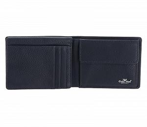 Гаманець шкіряний Golden Head Capri RFID 12 см, синій, Classic synthetic.ua - Фото 1