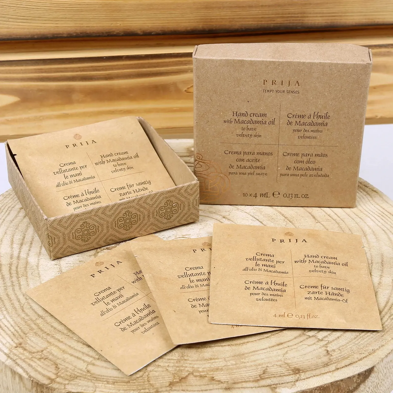 Крем для рук Prija з олією макадамії 10 шт x 4 мл, фото №2
