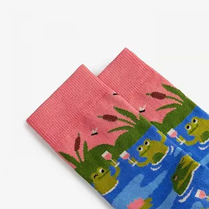 Носки Funny Colourful Cotton - Unisex для мужчин и женщин - Большой выбор смешных дизайнов (Лягушка, Дино, Коты, Рождество) - Премиум качество synthetic.ua - Фото 1