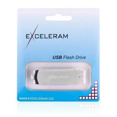 USB флеш-накопитель Exceleram 128GB P2 Series Silver/Black USB 3.1 Gen 1 EXP2U3SIB128, фото №8