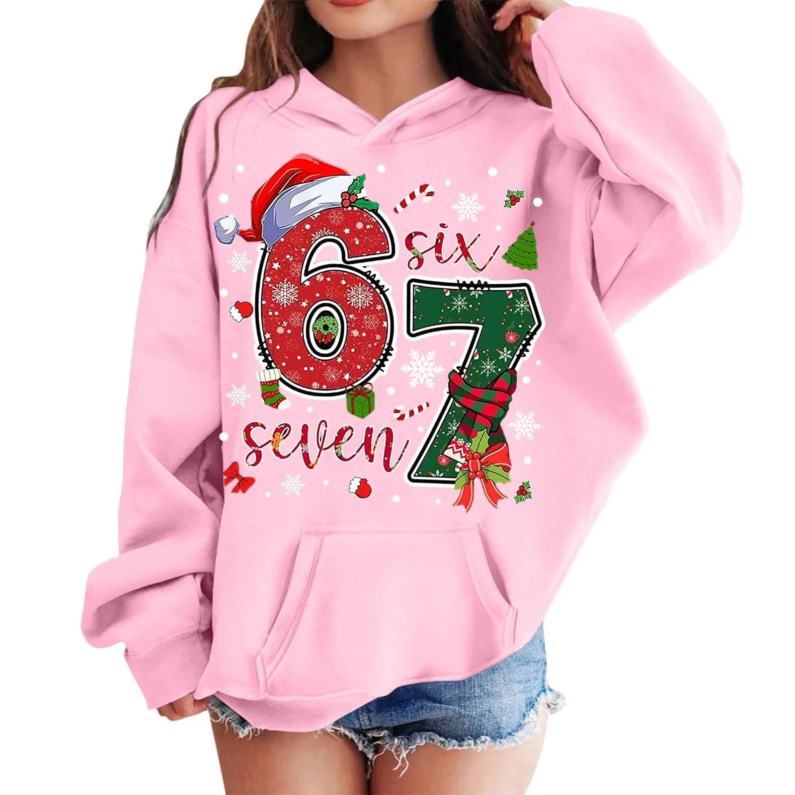 Пуловер з принтами, теплий підлітковий, фото №1