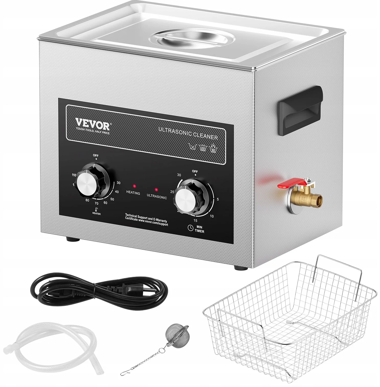 Ультразвуковий очисник Vevor KZ-S10 10 Silver, фото №1