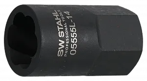 Головка со спиральным профилем SW-STAHL 05555L-14 3/8 14 мм - Фото 1