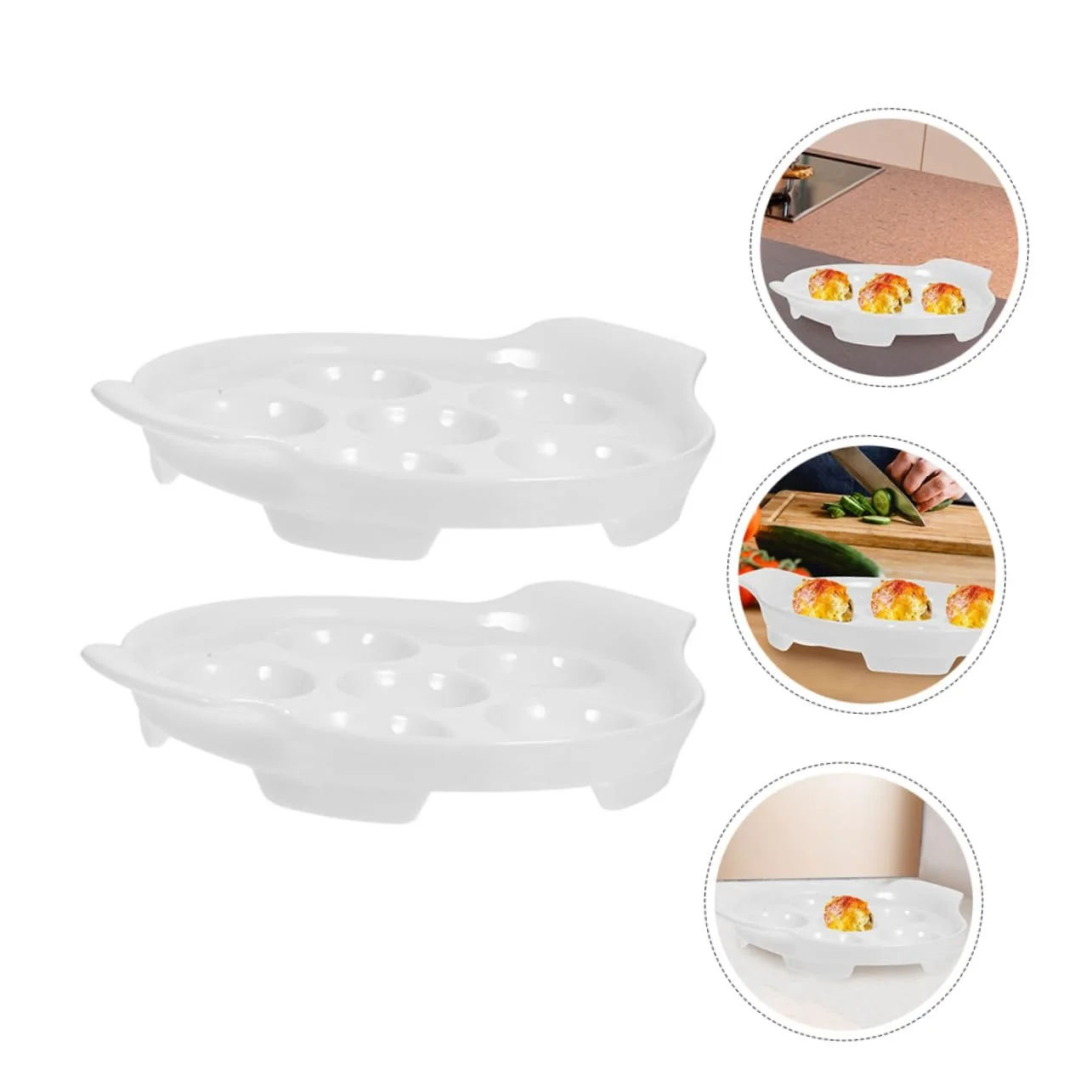 Форма для запекания улиток SOIMISS Keramik 7 дюймов с ручками гладкая поверхность, фото №8