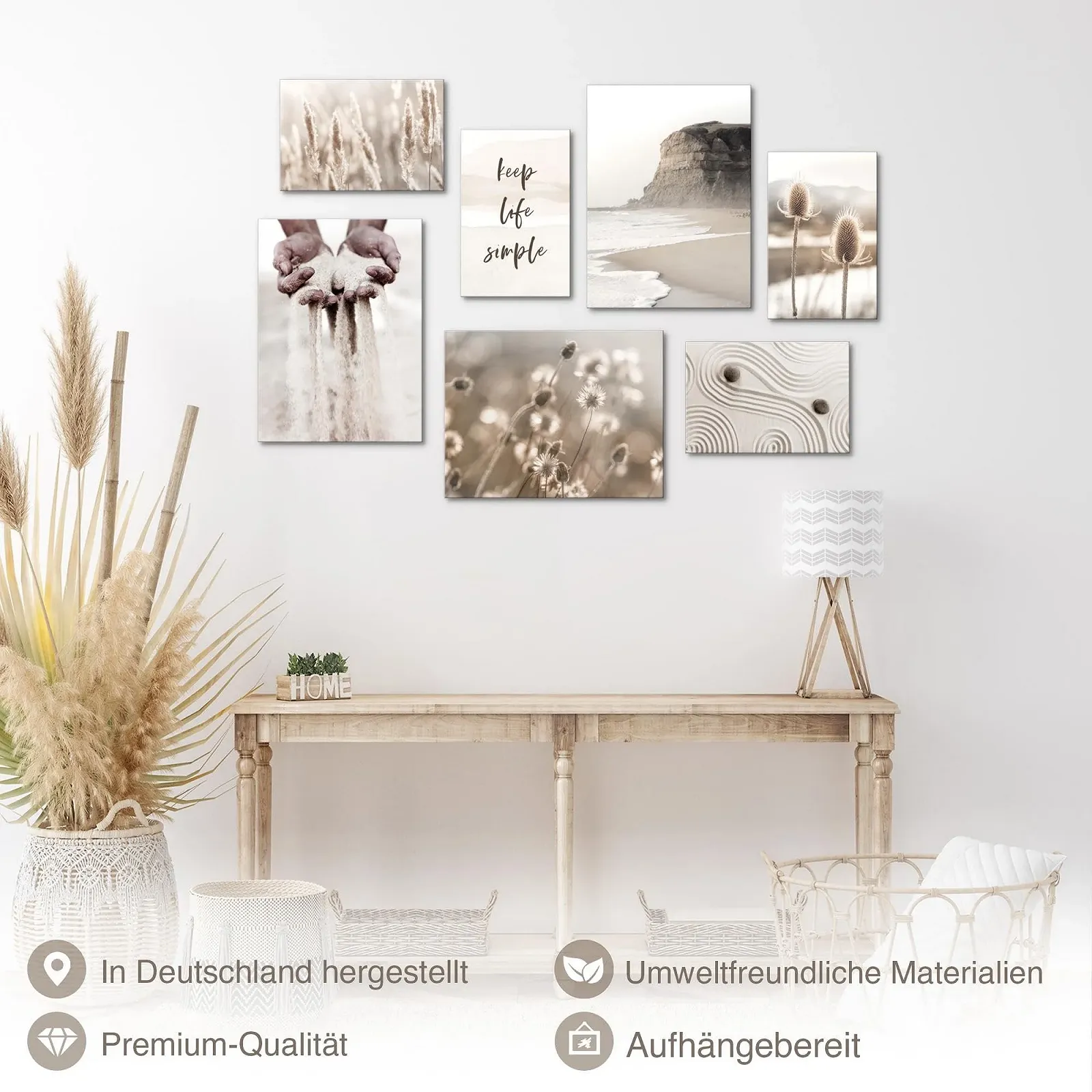 Настінні картини Novart Boho Sand Beach N035371a 7 сучасних атмосферних картин Бежевий, фото №2