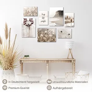 Настінні картини Novart Boho Sand Beach N035371a 7 сучасних атмосферних картин Бежевий synthetic.ua - Фото 1