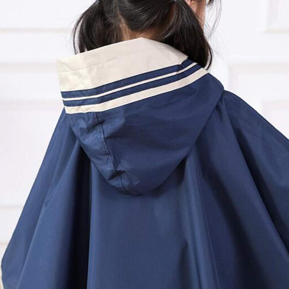 Дождевой плащ-пончо с капюшоном BESPORTBLE, водонепроницаемый детский дождевик - легкая многоразовая дождевая одежда с капюшоном для детей до 5 лет, темно-синий, S, фото №4 Дождевой плащ-пончо с капюшоном BESPORTBLE, водонепроницаемый детский дождевик - легкая многоразовая дождевая одежда с капюшоном для детей до 5 лет, темно-синий, S, фото №4