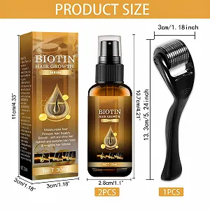 Сироватка для росту волосся Біотин, Набір Спрей для росту волосся Біотин, з дерма-ролером synthetic.ua - Фото 1