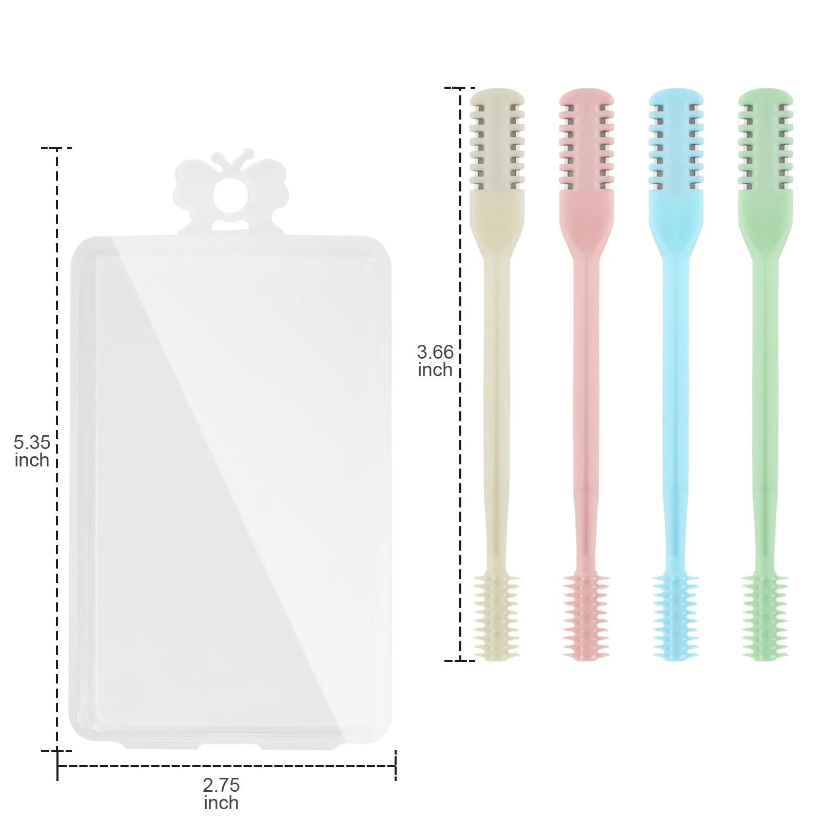 Тример для носа 2-в-1, портативний, ручний, з обертанням на 360° (4 кольори) комплект з 12 штук, фото №2