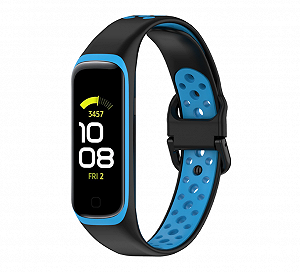 Смішок силиконовий Primo Perfor Sport для фітнес-браслету Samsung Galaxy Fit 2 SM-R220 - Black Blue synthetic.ua - Фото 1