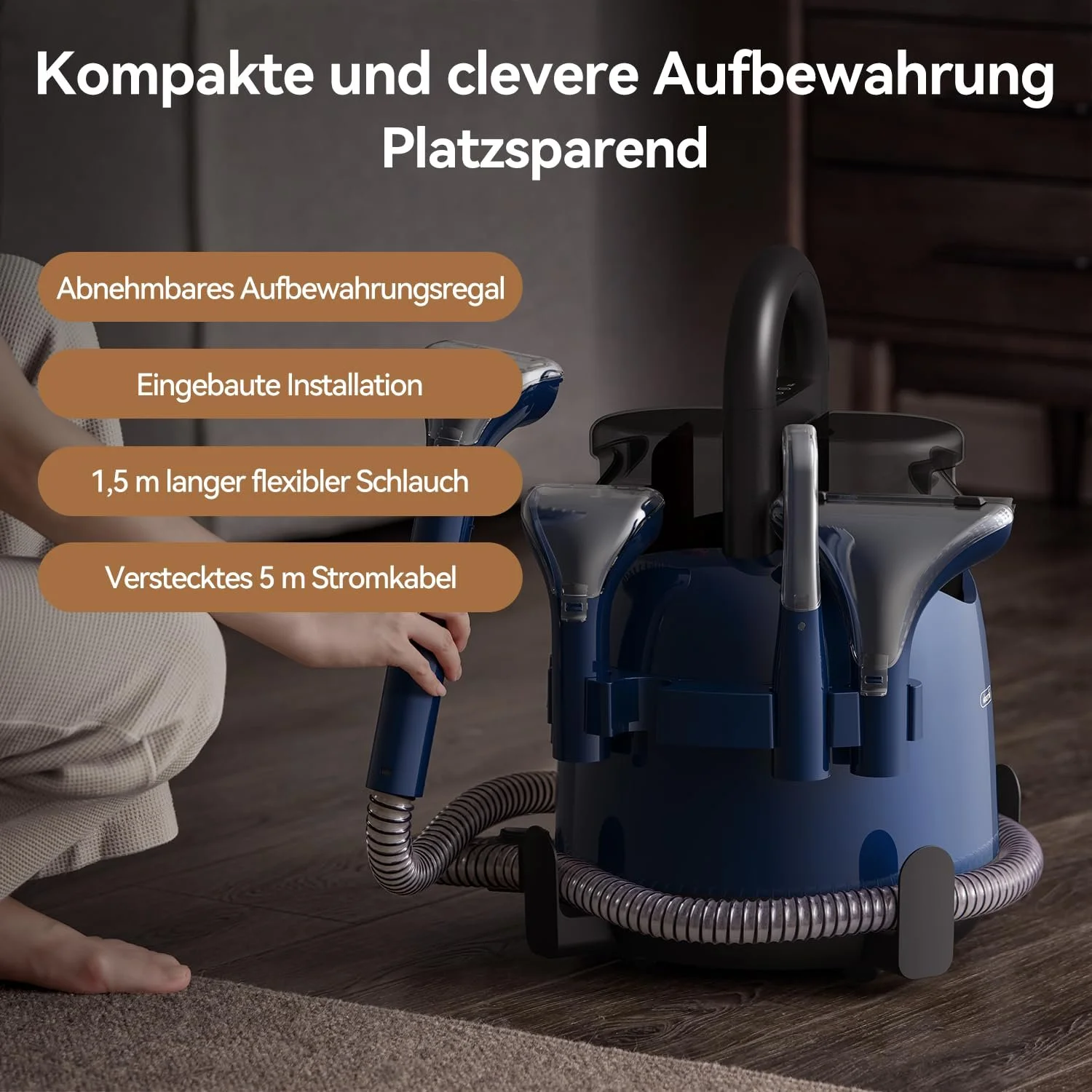 Пилосос та портативний очищувач плям 2-в-1 Deerma DEM-BY200 900 Вт 5 щіток, фото №6