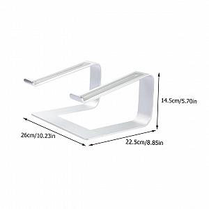 Подставка для ноутбука Vaguelly Aluminium, регулируемая по высоте, съемная, стабильная, противоскользящая, эргономичная, компактная, легкая, портативная synthetic.ua - Фото 1