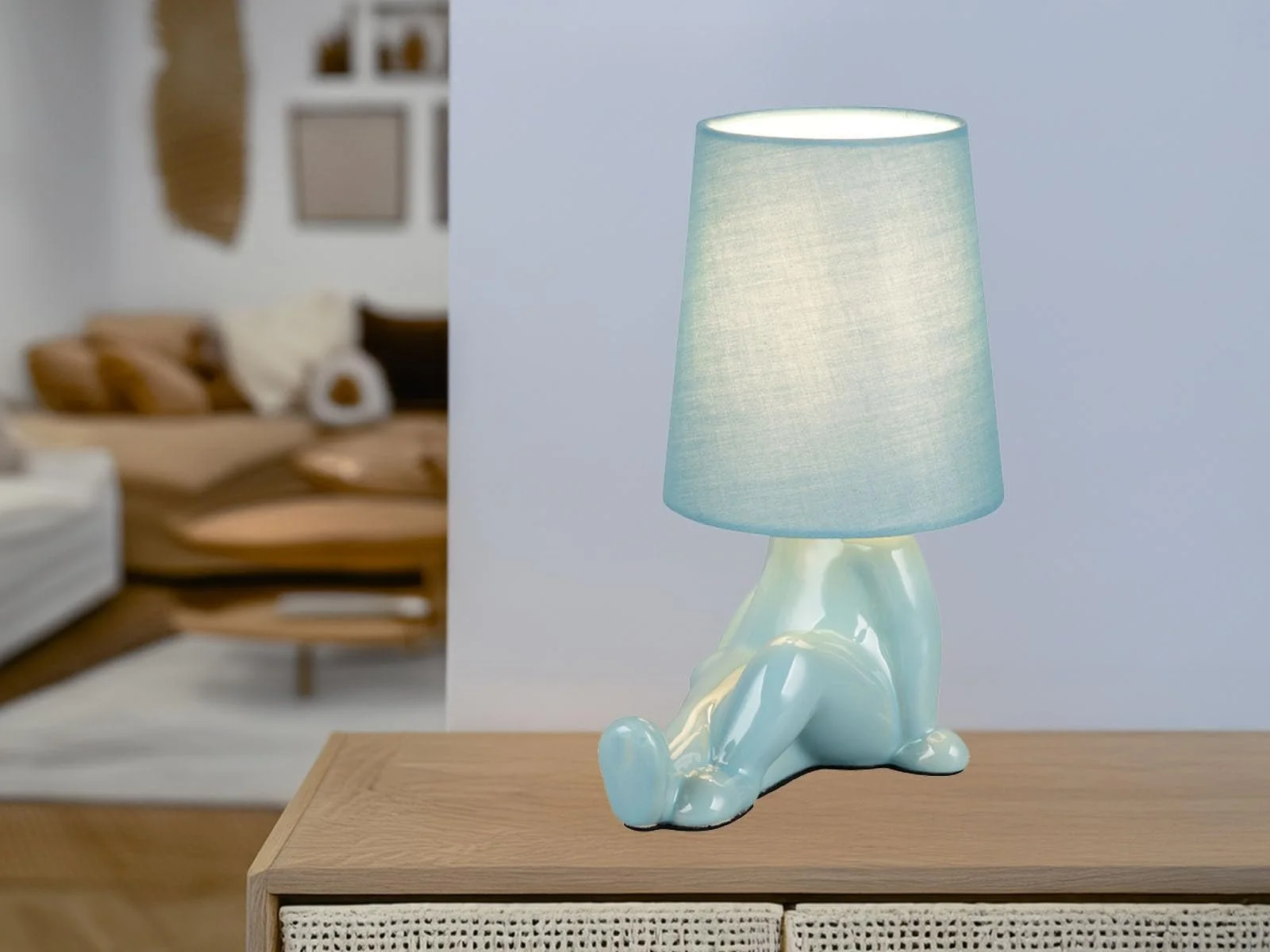 Настільна лампа meineWunschleuchte Ceramic 24.5 см Blue, фото №3