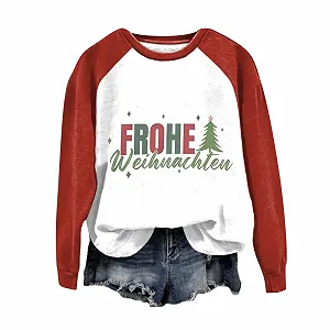 Женская Толстовка с Длинным Рукавом Плюс Размер Мягкая Рождественская Елка Буквенный Принт Повседневная Мода Свободная Худи с Открытыми Плечами на Шнуровке - Фото 1