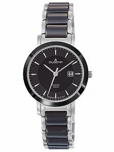 Женские часы Dugena Ceramic Solar Quartz с черным циферблатом, керамическим корпусом из нержавеющей стали, минеральным стеклом, керамическим браслетом из нержавеющей стали, 5 Bar 4461007, браслет - Фото 1