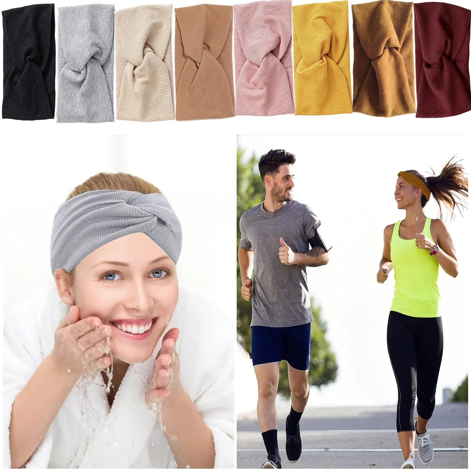 Пов'язка на голову VEGCOO Зимова для жінок, 8 штук, фото №6