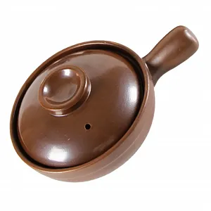 Керамическая кастрюля С двойным ободом Термостойкая для открытого огня - Фото 1