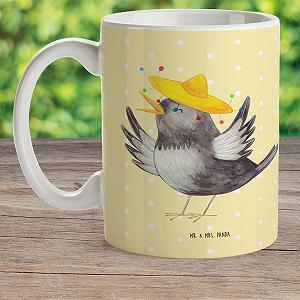 Дитяча чашка Mr. & Mrs. Panda Ворон Сомбреро Птах Пластикова synthetic.ua - Фото 1