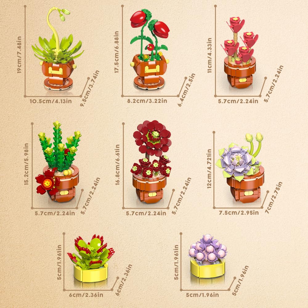 Набір для конструювання INSOON Botanico 1234 елементи різнокольоровий, фото №8