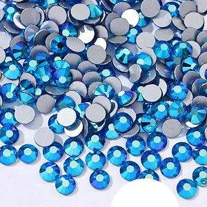 Кристали Пласкі Блискучі Камінці Синя Серія 1140 Сині Камінці Розмір 10 synthetic.ua - Фото 1