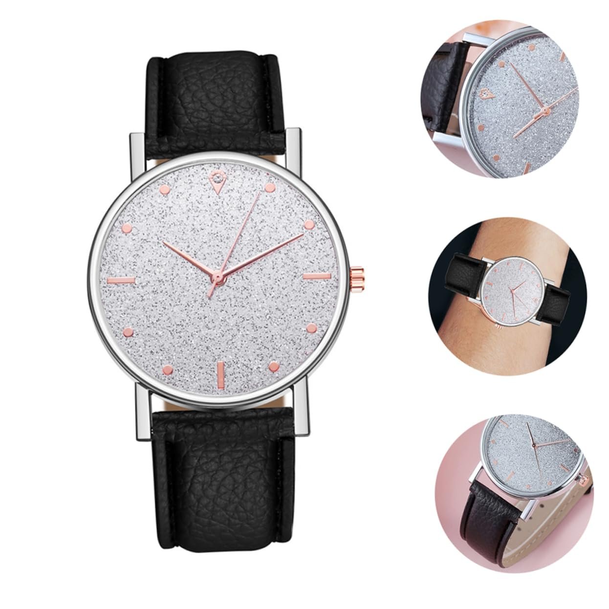 Женские часы Healvian Классические Кварцевые Кожаный Ремешок, фото №3 Женские часы Healvian Классические Кварцевые Кожаный Ремешок, фото №3