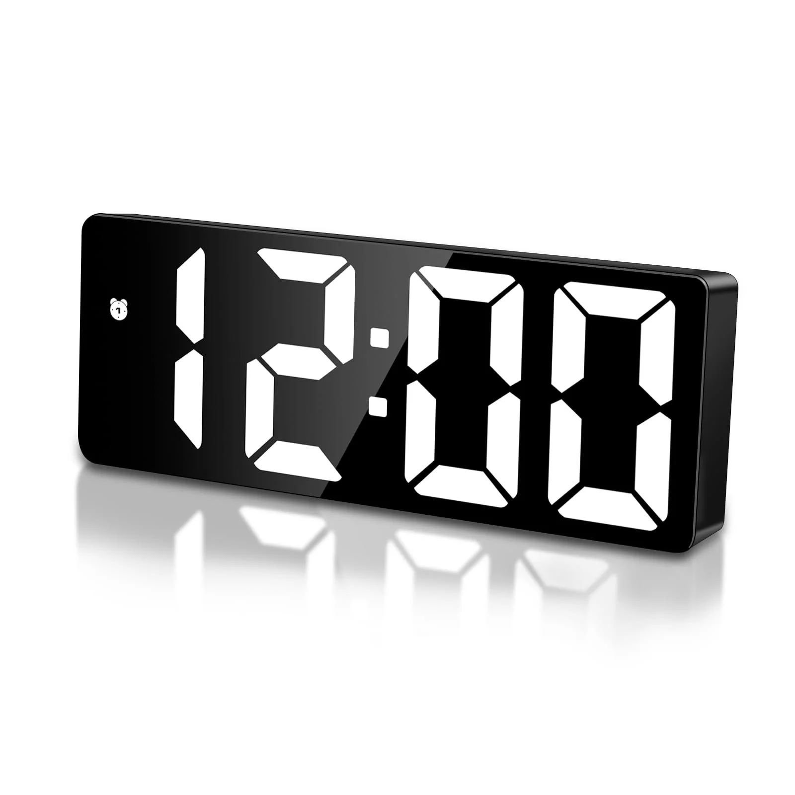 Цифровий годинник Sarsumir, LED, з датою, температурою, функцією повтору, регулюванням яскравості, фото №1