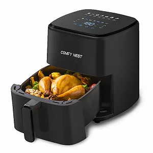 Мультипечь Comfy Nest CN-06191 5L 1400W цифровой экран 10 программ 80-200°C черная - Фото 1
