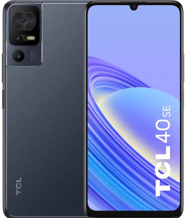 Смартфон 6.75" TCL 40SE 4/128Gb 4G 2-SIM 50/8Мп 8 ядер Android 13 Black-Grey, фото №1