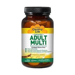 Мультивітаміни для дорослих Вкус Ананаса Adult Multi Country Life 60 жювальних таблеток - Фото 1