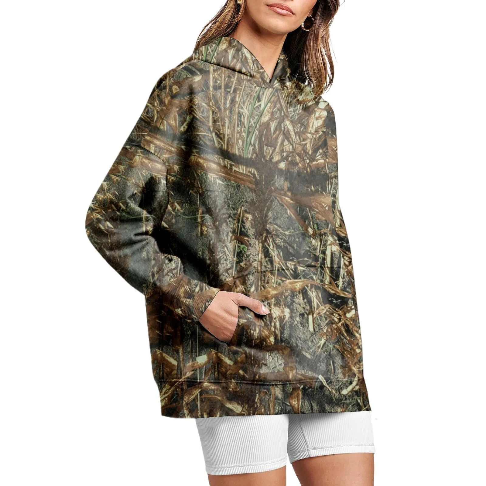 Женская толстовка Generisch с принтом букв, длинными рукавами и круглым вырезом, фото №5