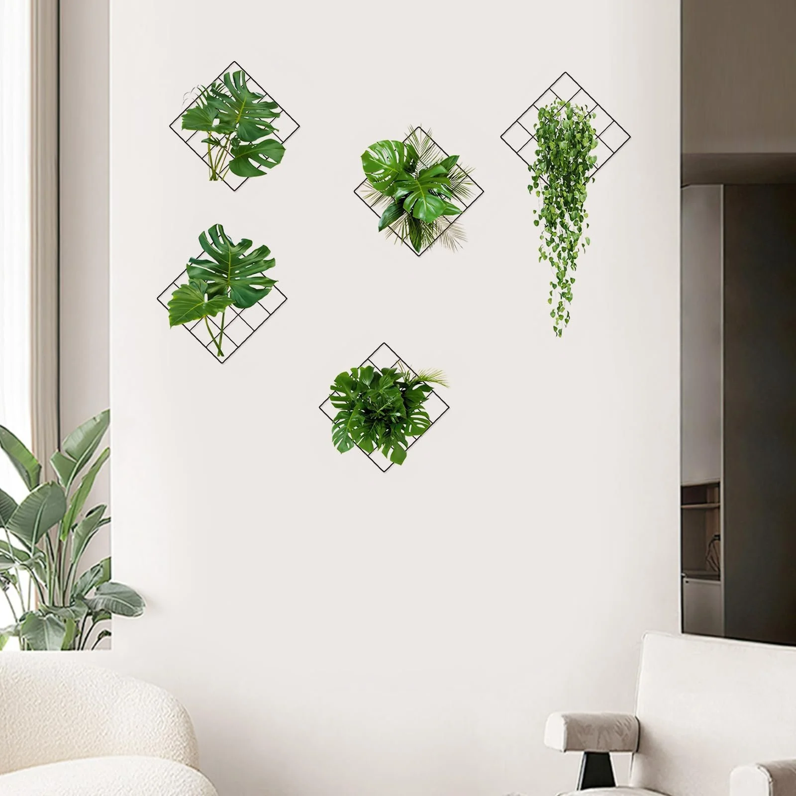 Наклейка на стіну HASLED Plant Design 3D Effect PVC 2 шт. 6 візерунків, фото №6