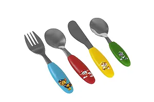 Набор столовых приборов p:os для мальчиков, 4 предмета, детские synthetic.ua - Фото 1