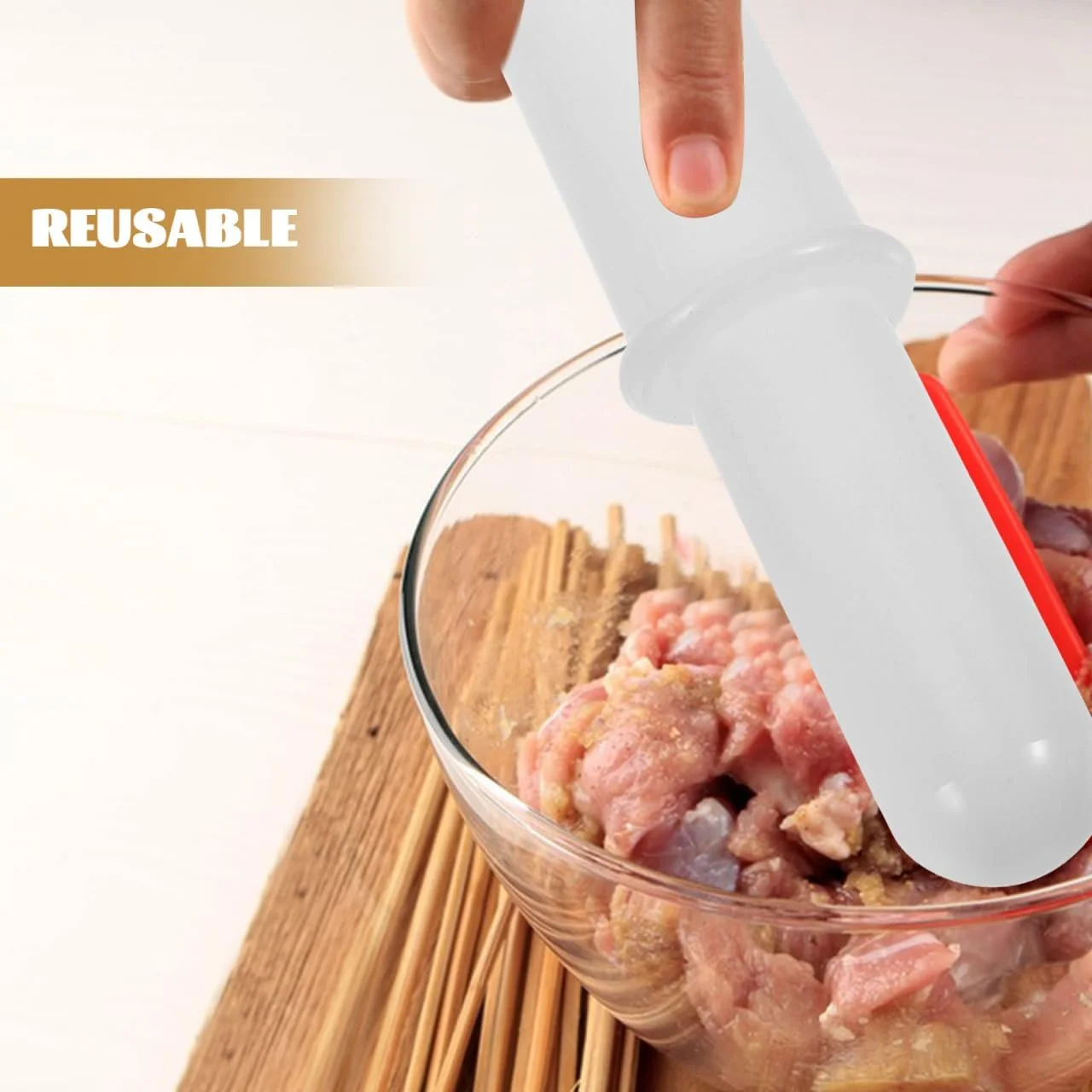 Толкатель для мяса Luxshiny Универсальный пластиковый для мясорубки, фото №6 Толкатель для мяса Luxshiny Универсальный пластиковый для мясорубки, фото №6