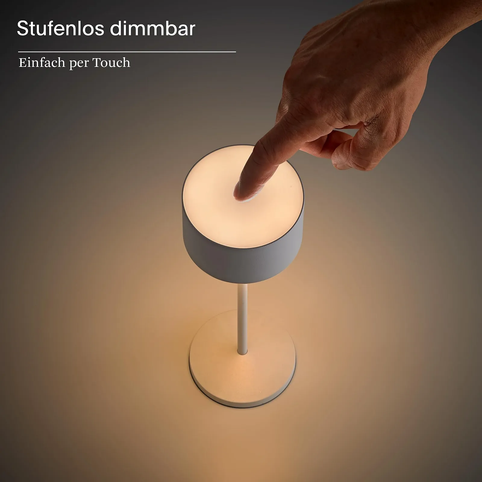 Настільна лампа SIGOR Veluna Set of 3 LED Battery FlexMood IP44 Outdoor Beige, фото №4