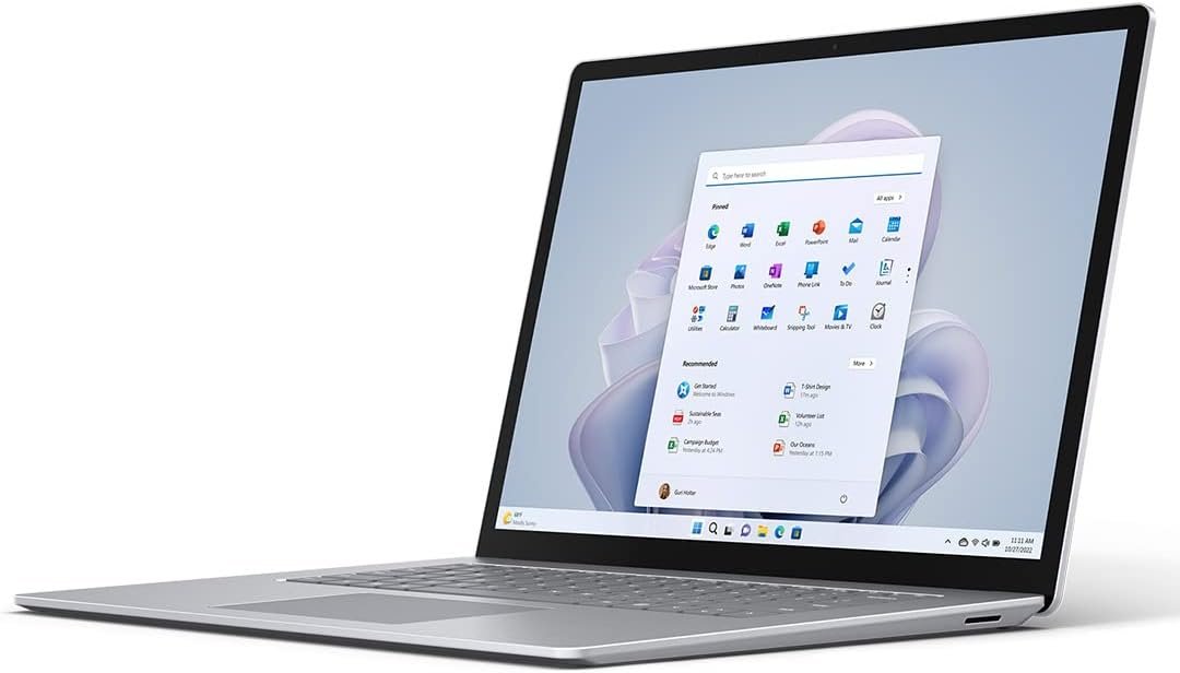 Сенсорный ноутбук 15" Microsoft Surface Laptop 5 (RBY-00007) Intel Core i7-1255U RAM 8GB SSD 256GB 14ч батарея Windows 11 Алюминиевый корпус (UKR), фото №1
