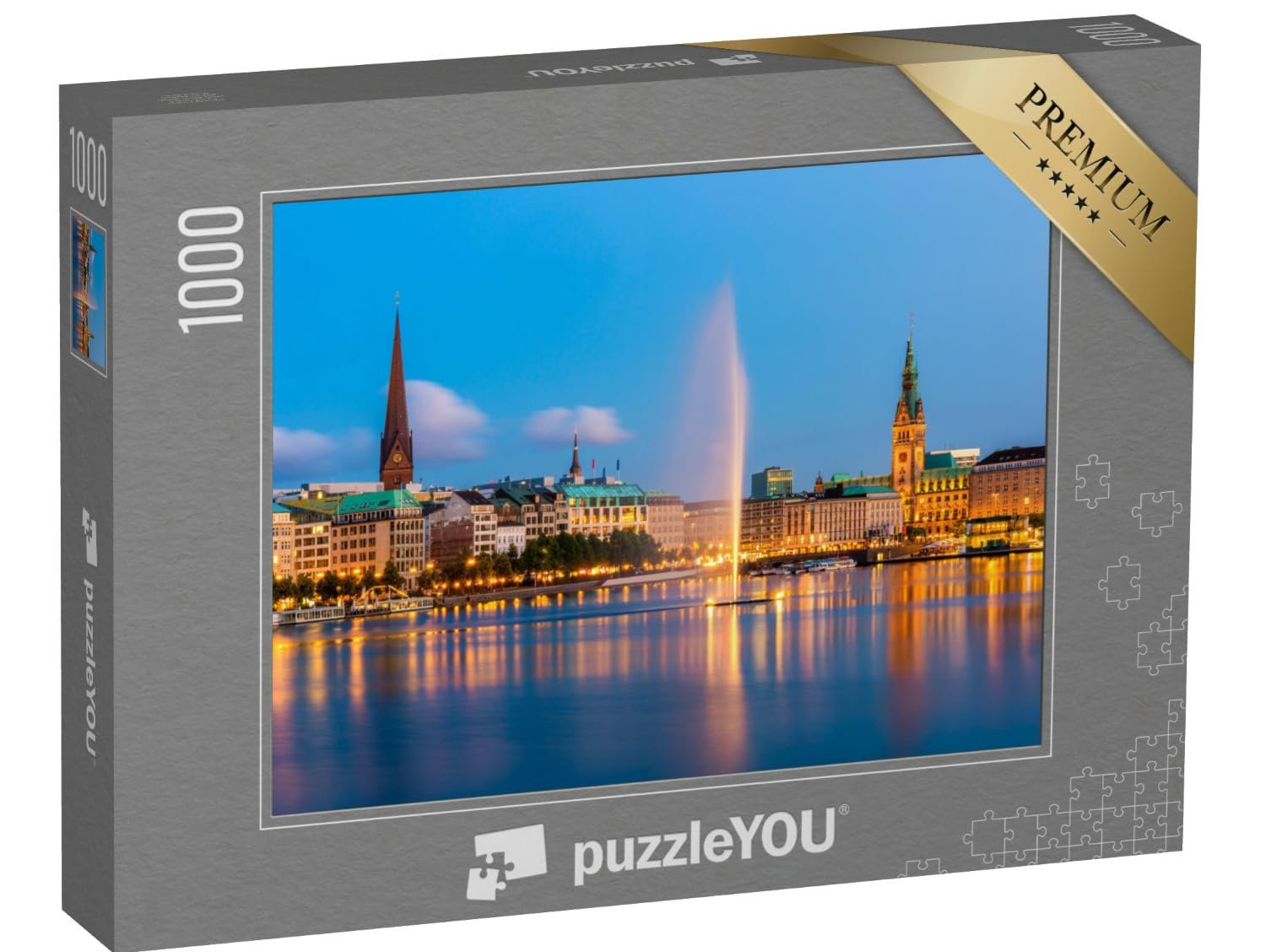 Пазл puzzleYOU Cities Puzzle Collection Hamburg at Dusk 1000 элементов, фото №1