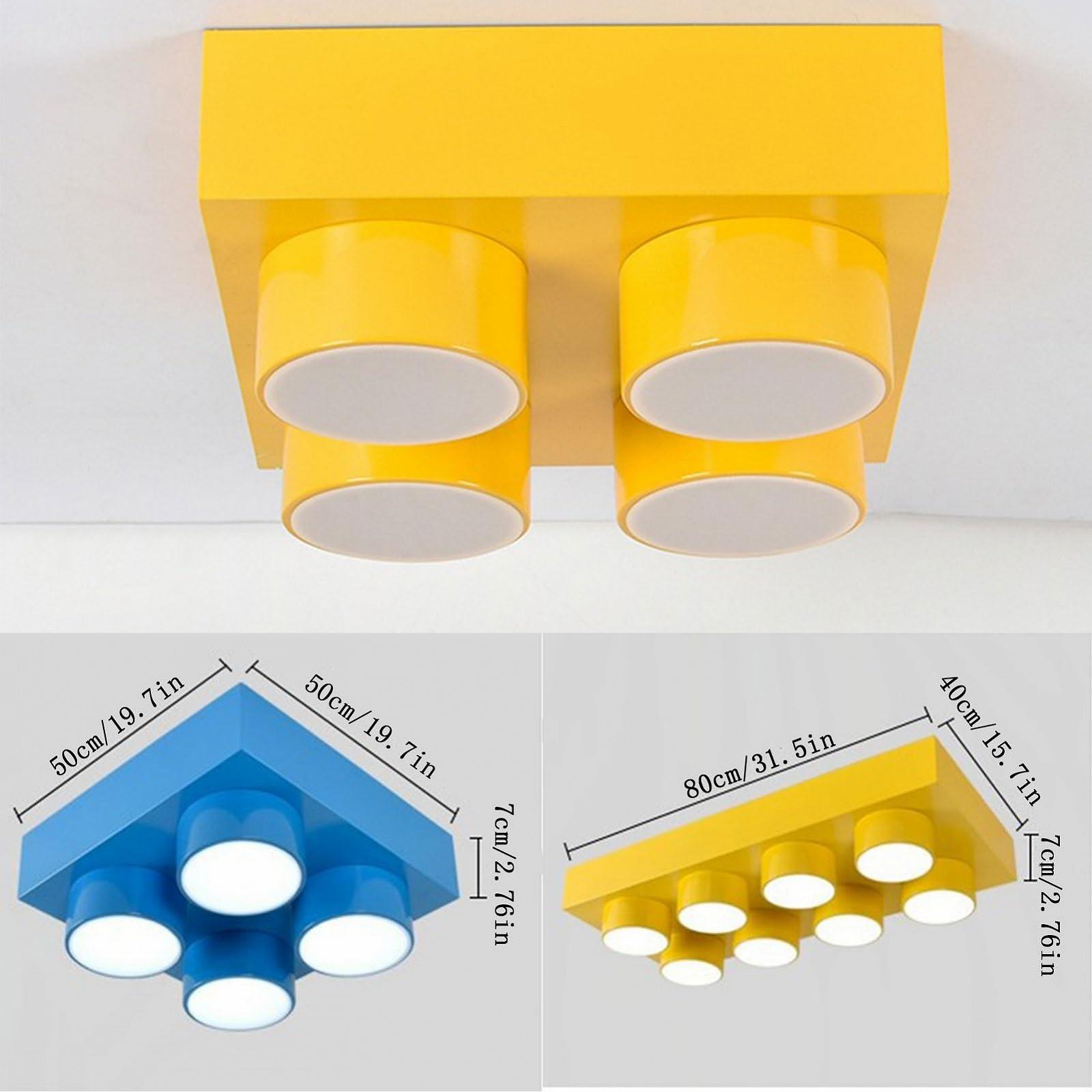 Світильник стельовий Metallic Building Block LED Акриловий Жовтий 50*, фото №7